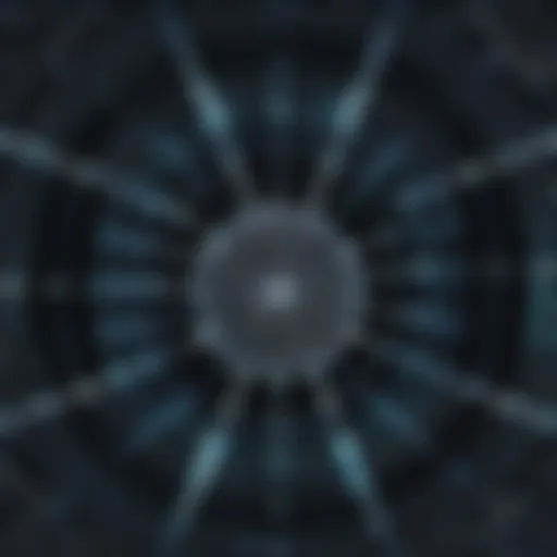 Visual representation of the dark web structure