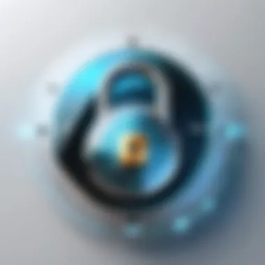A digital lock representing data safety