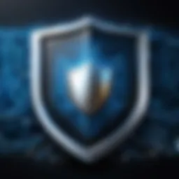 A shield symbolizing protection against cyber threats