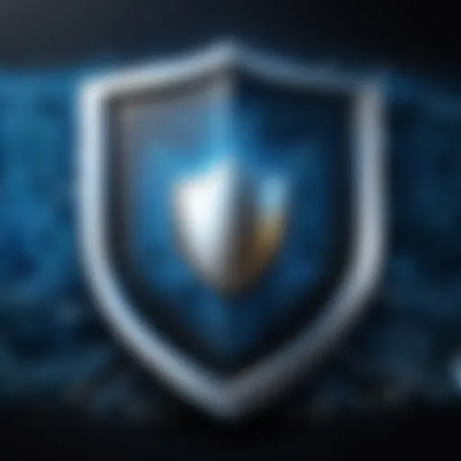 A shield symbolizing protection against cyber threats