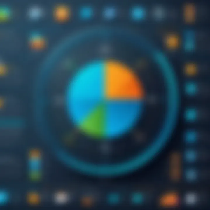 Visual representation of percentage change applications