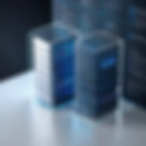 A visual representation of a database architecture.