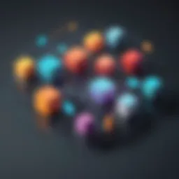 Illustration depicting the concept of verbs through abstract artistry