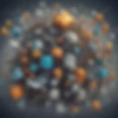Unstructured Data Chaos Conceptual Illustration