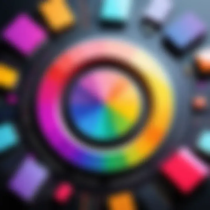 Illustration of color psychology in branding