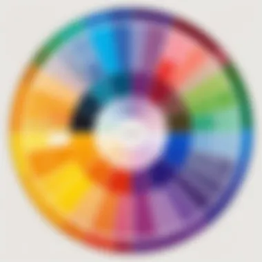 Color wheel showcasing primary and secondary colors