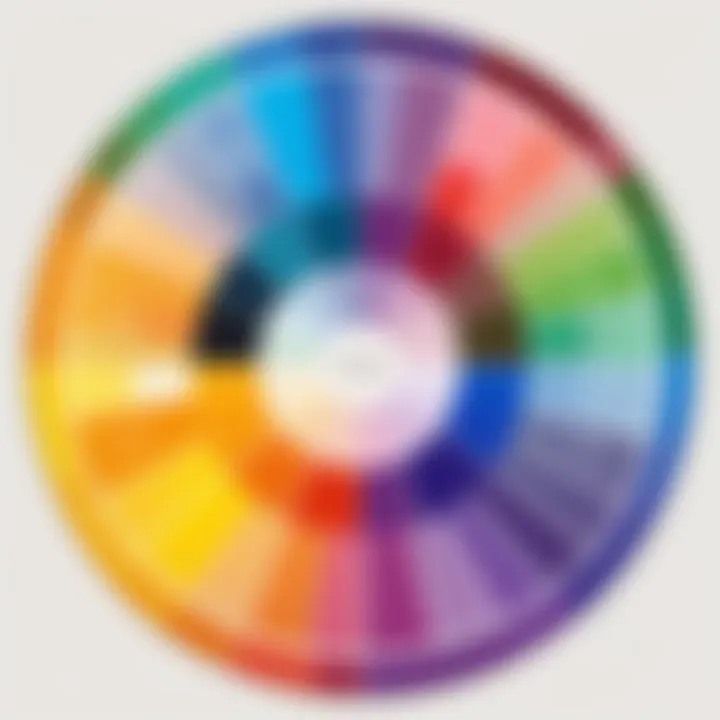 Color wheel showcasing primary and secondary colors