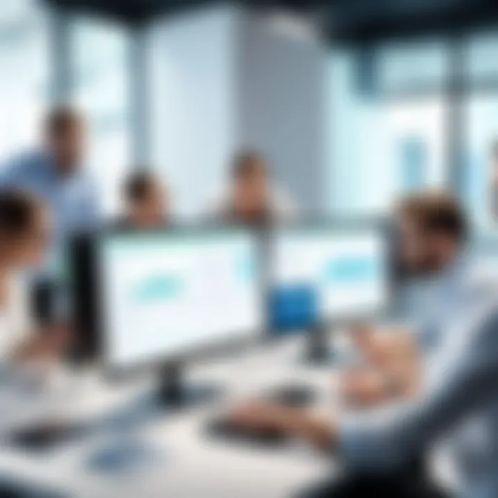 A group of professionals analyzing usability testing results