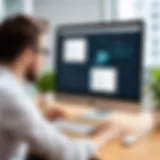 A user engaging with a digital interface during a usability test