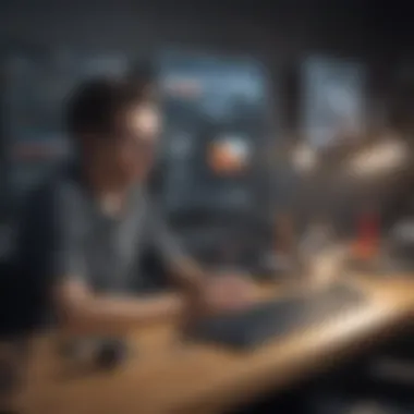 Crafting Visual Stories Through Video Editing Illustration of Video Editing Process in Adobe Creative Cloud Programs
