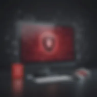 Breached Defenses: Web Portal Security Compromised Illustration showcasing web portal security breach